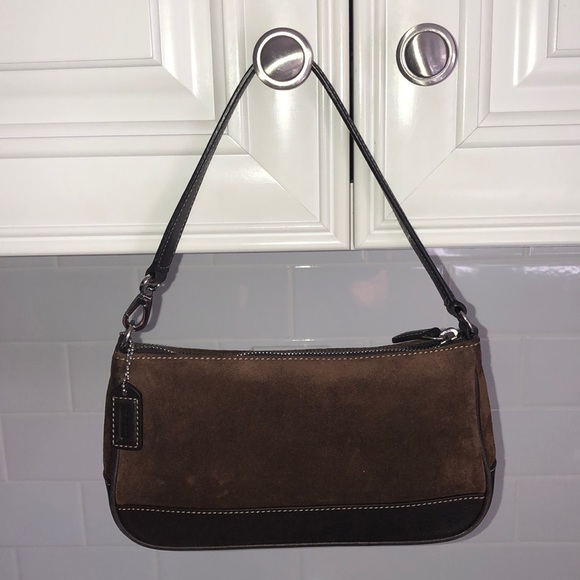 Coach Brown Suede Mini Bag - Picture 2 of 11